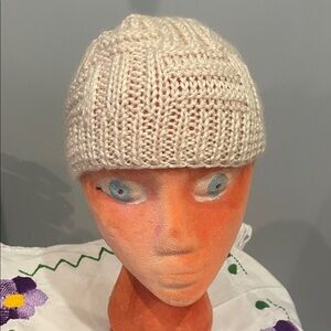 Crocheted headband /head scarf / head wrap beige never worn